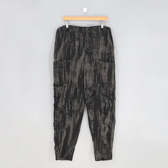 OLARS ULLA Ruched Pants in Gray & Black Sustainable Durable Functional Size L - Picture 1 of 10